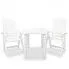 Zdjęcie produktu vidaXL Zestaw mebli ogrodowych bistro, 3 części, biały, 101x68x72 cm.