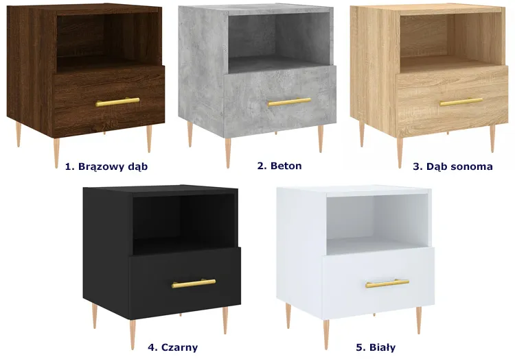 Kolory szafki nocnej Reta