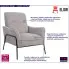 Szary nowoczesny fotel Alfo