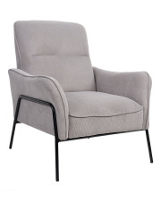 Szary sztruksowy fotel wypoczynkowy - Alfo