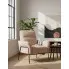 Beżowy fotel wypoczynkowy w stylu loft   Nemis