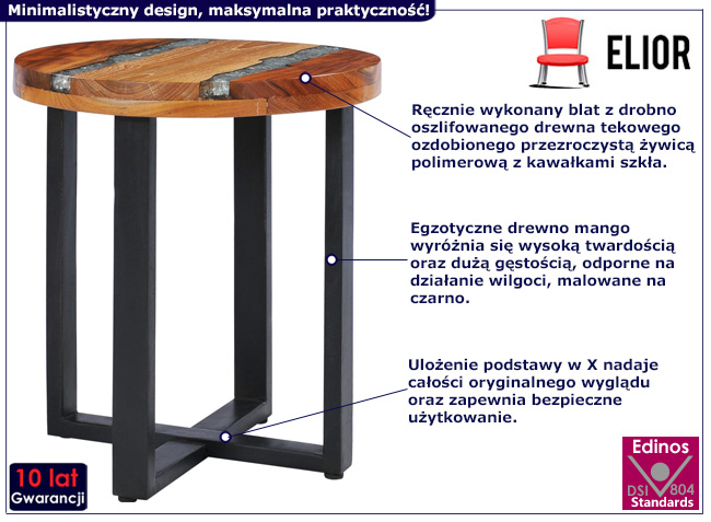 Okrągły stolik kawowy Strandor