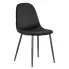 Czarne minimalistyczne krzesło welurowe - Heso