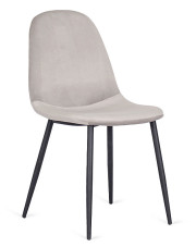 Beżowe welurowe nowoczesne krzesło - Heso