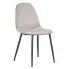 Beżowe welurowe nowoczesne krzesło - Heso