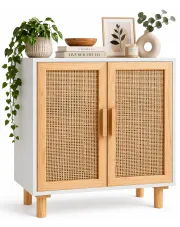 Biała skandynawska komoda na nóżkach - Lucda 4X w sklepie Edinos.pl