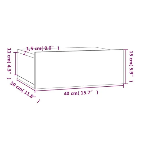 Wymiary stolika nocnego Umeno