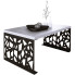 Nowoczesny stolik kawowy czarny + beton - Auriga 3X