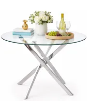 Okrągły stół szklany - Latika w sklepie Edinos.pl
