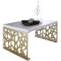 Prostokątny stolik kawowy złoty + beton - Auriga 5X