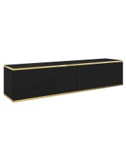 Czarna szafka rtv w stylu modern glam - Ormond 3X