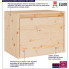 Infografika drewnianej szafki nocnej wiszącej naturalna Pios 3X