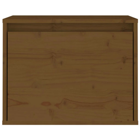 Brązowa szafka nocna wisząca drewniana Pios 3X