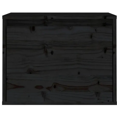 Czarna sosnowa szafka nocna wisząca Pios 3X