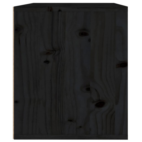 Drewniana czarna szafka nocna wisząca Pios 3X