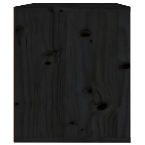 Drewniana czarna szafka nocna wisząca Pios 3X