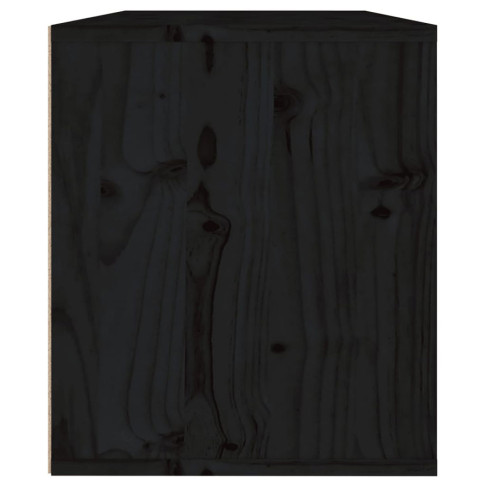 Czarna wisząca szafka z litego drewna Pios 4X