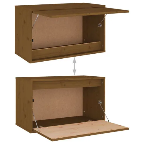 Sosnowa drewniana szafka wisząca miodowy brąz Pios 4X