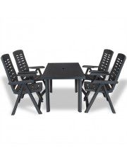 Stół ogrodowy z krzesłami Elexio 2X - szary w sklepie Edinos.pl
