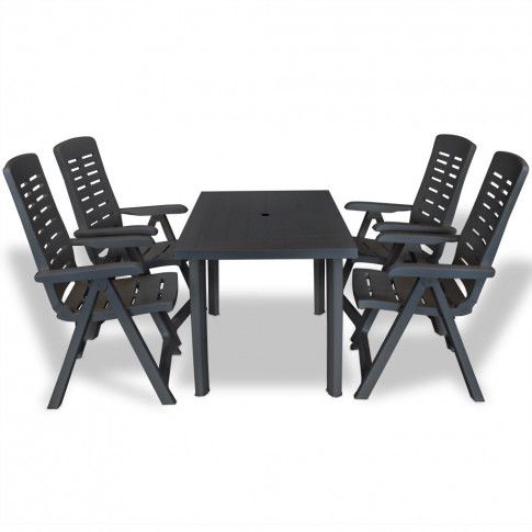 Zdjęcie produktu Stół ogrodowy z krzesłami Elexio 2X - szary.
