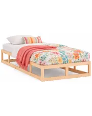 Pojedyncze naturalne sosnowe łóżko 90x200 - Rixo 3X w sklepie Edinos.pl