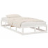 Białe pojedyncze drewniane łóżko 90x200 - Kaori 3X