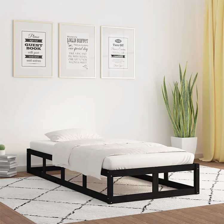 aranżacja z drewnianym łóżkiem Kaori 3X