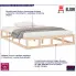Drewniane łóżko w kolorze naturalnym 120x200 Kaori 4X