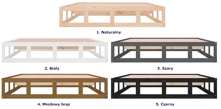 kolory sosnowego łóżka Rixo 4X