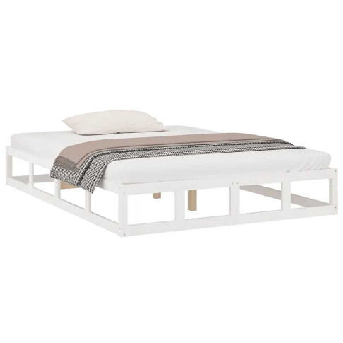białe drewniane łóżko 120x200 Kaori 4X