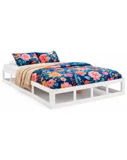 Białe łóżko z litego drewna 120x200 - Rixo 4X w sklepie Edinos.pl