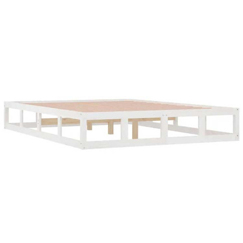 rama drewnianego białego łóżka Kaori 4X