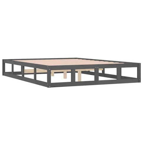 rama drewnianego szarego łóżka Kaori 4X