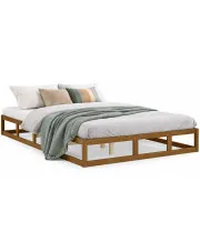 Drewniane łóżko miodowy brąz 120x200 - Rixo 4X w sklepie Edinos.pl