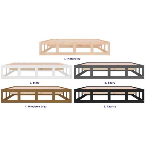 kolory drewnianego łóżka Kaori 4X