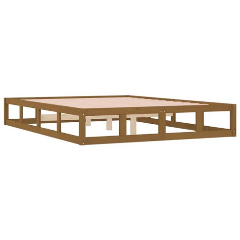 rama drewnianego brązowego łóżka Kaori 4X