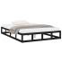 Czarne podwójne drewniane łóżko 140x200 - Kaori 5X