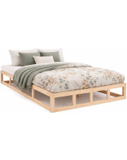 Dwuosobowe łóżko z naturalnej sosny 160x200 - Rixo 6X w sklepie Edinos.pl