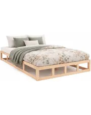 Dwuosobowe łóżko z naturalnej sosny 160x200 - Rixo 6X w sklepie Edinos.pl