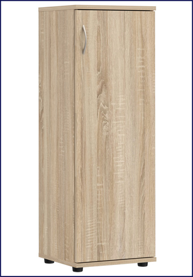 Regał biurowy z drzwiczkami Lakris kolor dąb sonoma