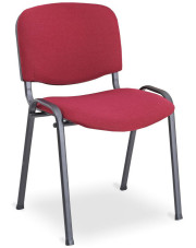 Czerwone krzesło do sali konferencyjnej - Hoster 3X w sklepie Edinos.pl
