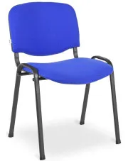 Niebieskie sztaplowane krzesło konferencyjne ISO - Hoster 3X w sklepie Edinos.pl