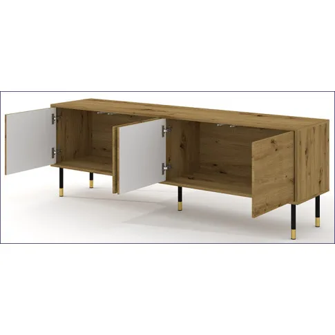 wnętrze szafki rtv dąb artisan Safran 4X