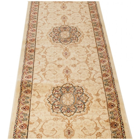 Kremowy elegancki chodnik dywanowy w tradycyjny wzór Vosato 3X
