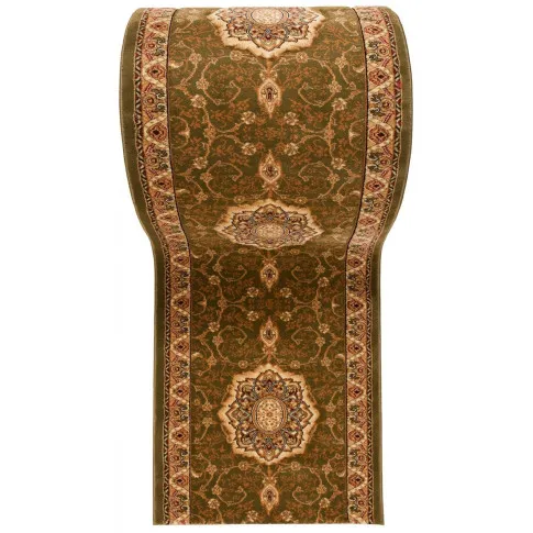 Chodnik dywanowy zielony wzorzysty do przedpokoju Vosato 3X