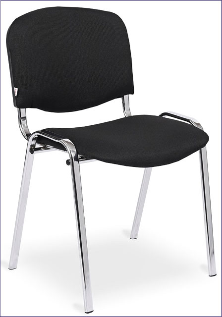 Chromowane czarne krzesło ISO Hoster 4X