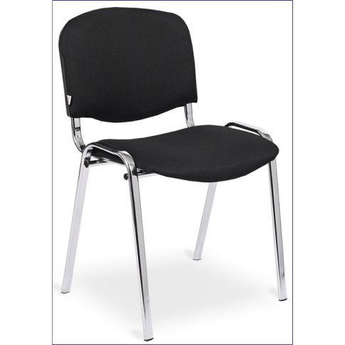 Czarne chromowane krzesło ISO Hoster 4X