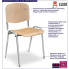 Infografika drewnianego chromowanego krzesła ISO Miwa 4X