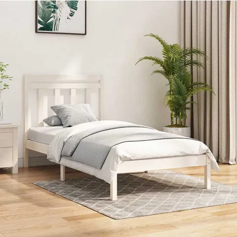 aranżacja z białym sosnowym łóżkiem Selmo 3X