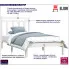 Drewniane łóżko w kolorze białym 90x200 Selmo 3X